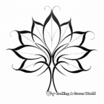 Printable Abstract Lotus Coloring Pages for Artists 2