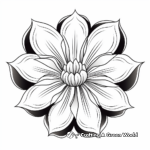 Printable Abstract Lotus Coloring Pages for Artists 3
