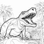 Páginas para colorear imprimibles de Megalosaurus abstracto para artistas 4