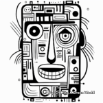 Printable Abstract Mobile Phone Coloring Pages for Artists 3