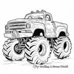 Printable Abstract Monster Truck Coloring Pages for Artists 3