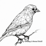 Printable Abstract Parrot Coloring Pages for Artists 1