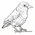 Printable Abstract Parrot Coloring Pages for Artists 4