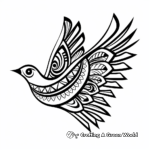 Printable Abstract Peace Dove Coloring Pages for Artists 3