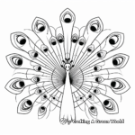 Printable Abstract Peacock in the Sky Coloring Pages 2