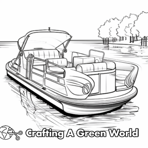Pontoon Boat Coloring Pages - Free &amp; Printable!