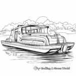 Printable Abstract Pontoon Boat Coloring Pages for Creatives 3