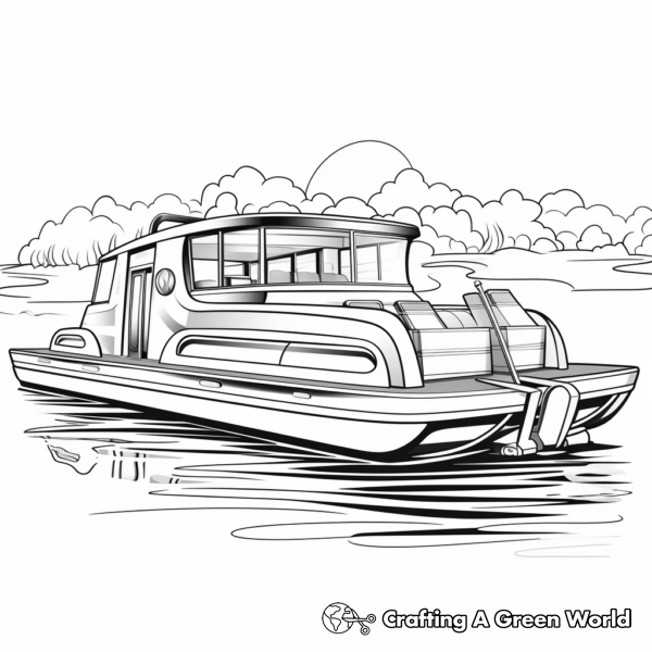 Pontoon Boat Coloring Pages - Free &amp; Printable!