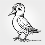 Printable Abstract Puffin Coloring Pages for Artists 3