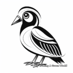 Printable Abstract Puffin Coloring Pages for Artists 4