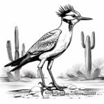 Printable Abstract Roadrunner Coloring Pages for Artists 1