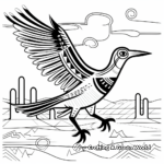 Printable Abstract Roadrunner Coloring Pages for Artists 3