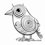 Printable Abstract Robin Coloring Pages for Creativity 3