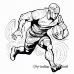 Printable Abstract Rugby Player Coloring Pages for Artists 1