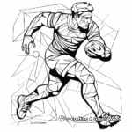 Printable Abstract Rugby Player Coloring Pages for Artists 2