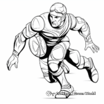 Printable Abstract Rugby Player Coloring Pages for Artists 3