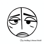 Printable Abstract Sad Face Coloring Pages for Artists 3