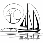 Printable Abstract Sailboat Coloring Pages for Artists 4