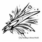 Printable Abstract Shooting Star Coloring Pages for Artists 4