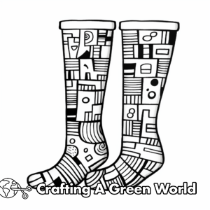 Crazy Socks Coloring Pages - Free &amp; Printable!