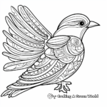 Printable Abstract Sparrow Coloring Pages for Artist 1