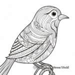 Printable Abstract Sparrow Coloring Pages for Artist 3