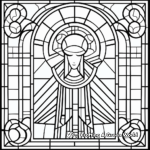 Printable Abstract Stained Glass Window Coloring Pages 1