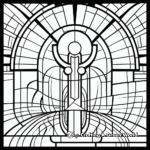 Printable Abstract Stained Glass Window Coloring Pages 2