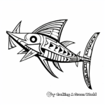 Printable Abstract Swordfish Coloring Pages for Artists 4