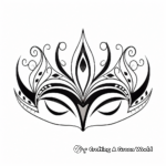 Printable Abstract Tiara Coloring Pages for Artists 1