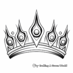 Printable Abstract Tiara Coloring Pages for Artists 2