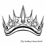 Printable Abstract Tiara Coloring Pages for Artists 3