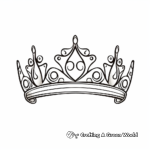 Printable Abstract Tiara Coloring Pages for Artists 4