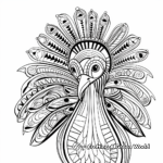 Printable Abstract Turkey Coloring Pages for Adults 1