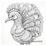 Printable Abstract Turkey Coloring Pages for Adults 4
