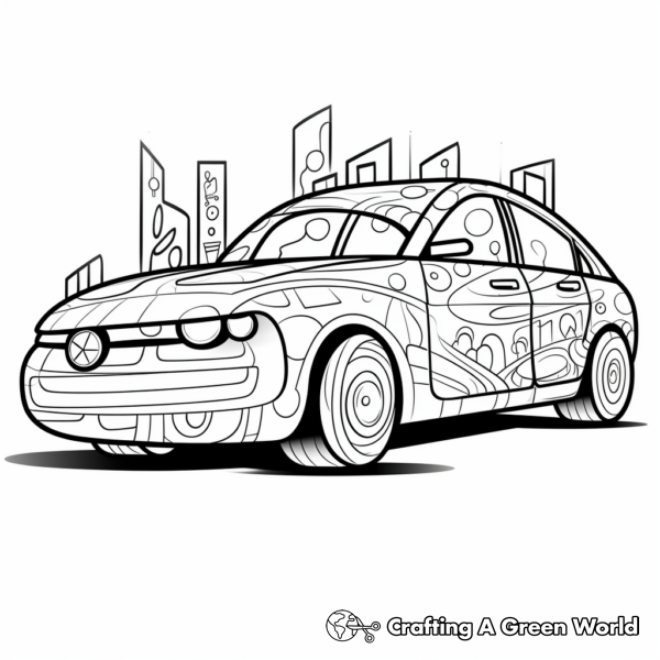 Unicorn Car Coloring Pages - Free & Printable!
