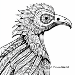 Printable Abstract Vulture Coloring Pages for Artists 3