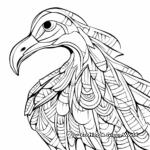 Printable Abstract Vulture Coloring Pages for Artists 4