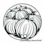 Printable Abstract Watermelon Coloring Pages 2