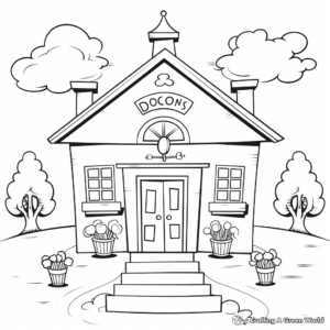Printable Abstract Welcome to School Coloring Pages 4