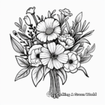 Printable Abstract Wildflower Bouquet Coloring Pages for Artists 1