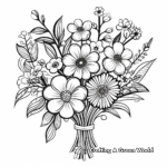 Printable Abstract Wildflower Bouquet Coloring Pages for Artists 2