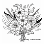 Printable Abstract Wildflower Bouquet Coloring Pages for Artists 3