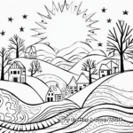 Printable Abstract Winter Solstice Coloring Pages for Artists 1