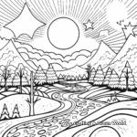 Printable Abstract Winter Solstice Coloring Pages for Artists 3