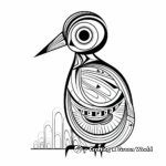 Printable Abstract Wood Duck Coloring Pages for Artists 2