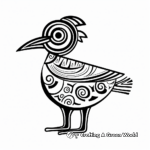 Printable Abstract Wood Duck Coloring Pages for Artists 3