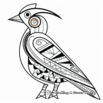 Printable Abstract Wood Duck Coloring Pages for Artists 4
