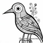 Printable Abstract Wren Coloring Pages for Artists 2