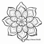 Printable Abstract Zinnia Coloring Pages for Artists 1